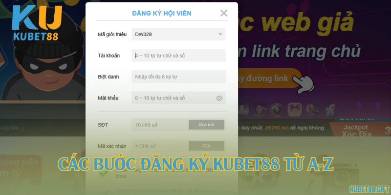 Các bước đăng ký Kubet88 từ A-Z